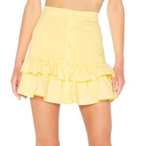 Lovers + Friends X Revolve Beau Yellow Pleated Ru… - image 1